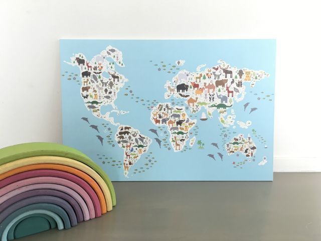 Crazy world maps for the nursery